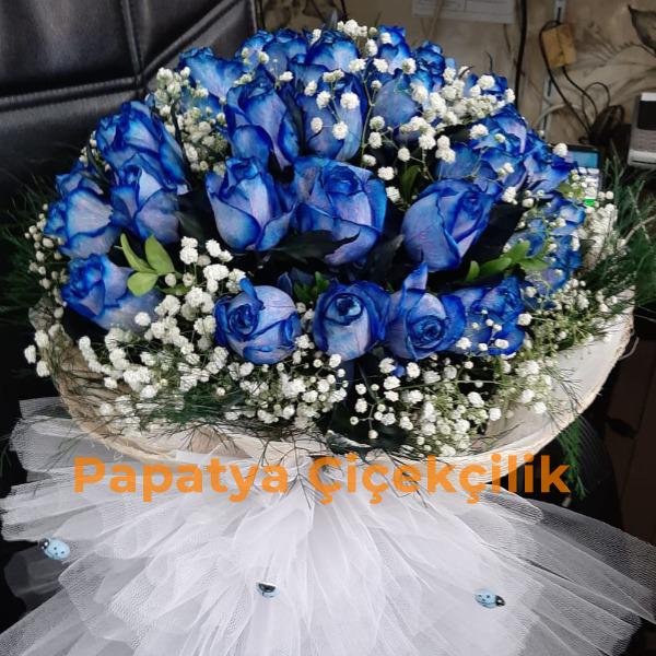  Erzurum Çiçek Gönder 20 Adet Mavi  Gül