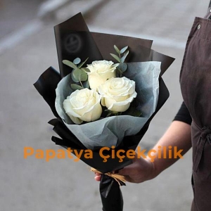  Erzurum Çiçek Gönder - 3 BEYAZ GÜL 