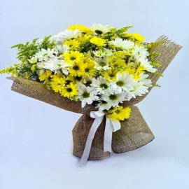  Erzurum Çiçek Gönder Sarı Beyaz Papatyalar 